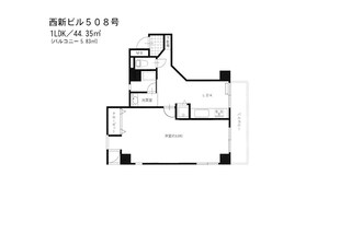 てんぐ屋西新ビルの物件間取画像